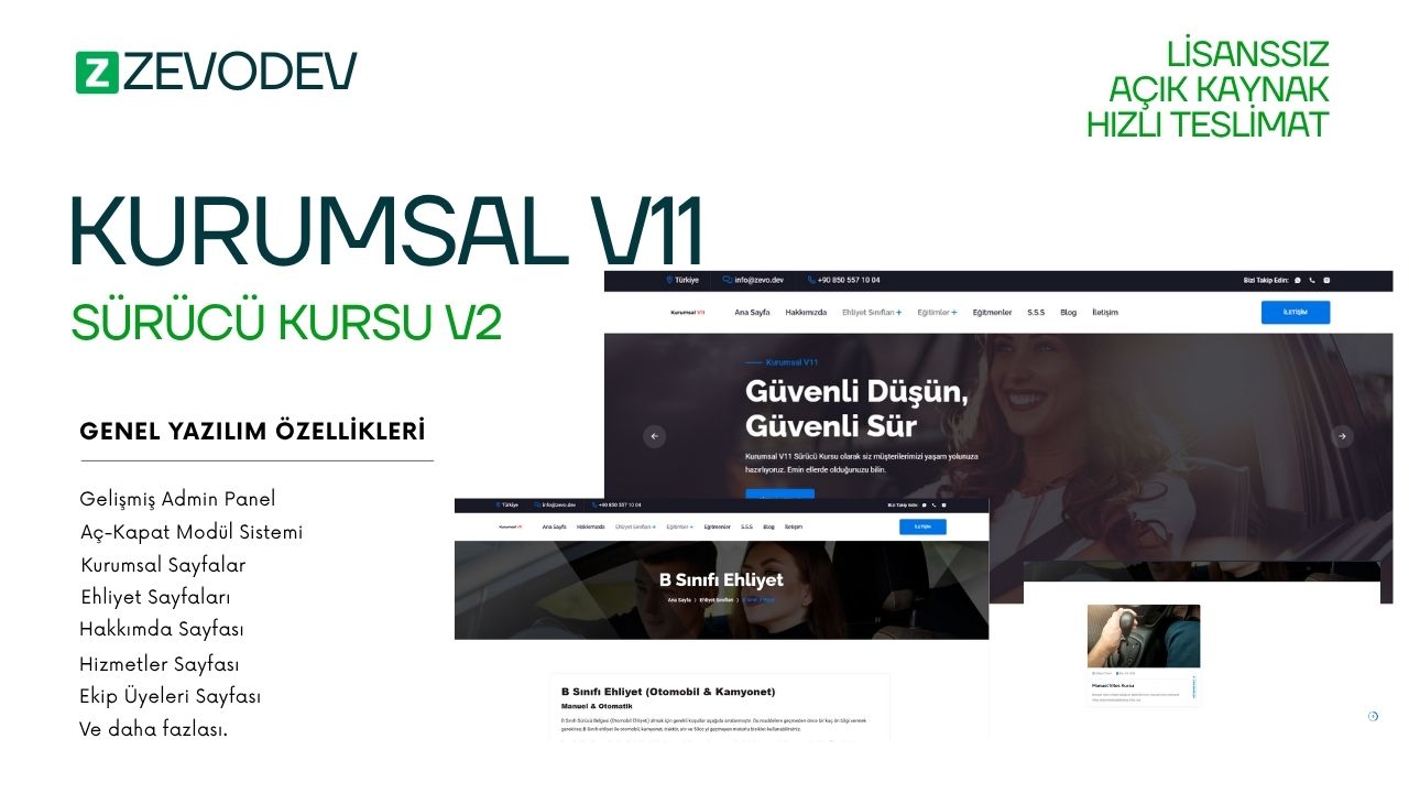 Proje Kurumsal Yazılım V11 - Sürücü Kursu V2