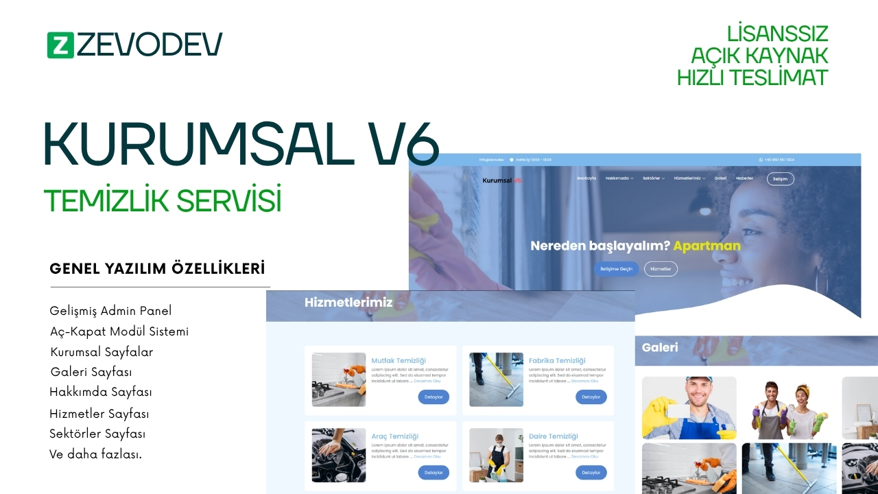 Proje Kurumsal Yazılım V6 - Temizlik