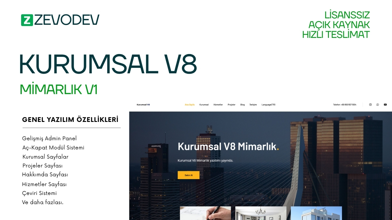 Proje Kurumsal Yazılım V8 - Mimarlık